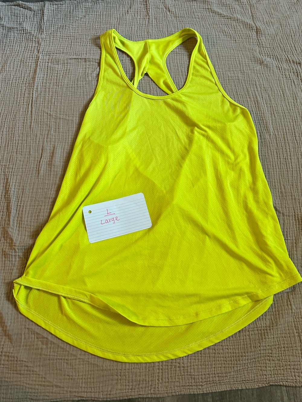 Women’s Neon Yellow Racerback Performance Tank Top